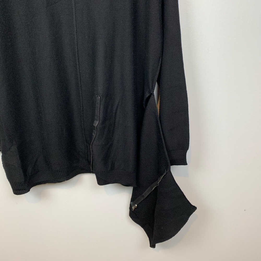 Crea Concept Sweater Asymmetrical Black Size 40 Wool Blend Turtleneck Oversized - Picture 3 of 15